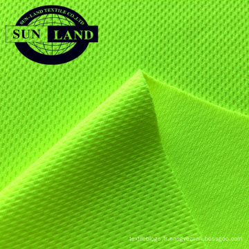 haute qualité polyester sport mesh vêtements EN ISO 20471 SGS certifié fluorescent haute visibilité tissu